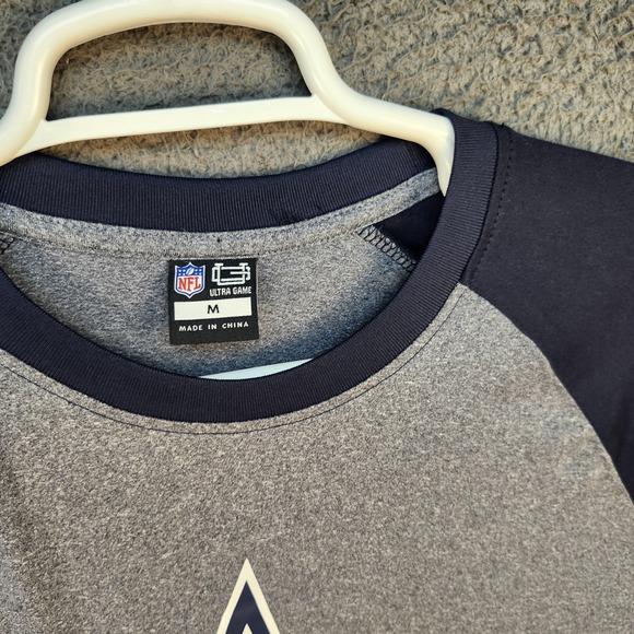 Dallas Cowboys Shirt Mens Medium Gray Blue NFL Football Ultra Game Short Sleeve - Picture 4 of 7